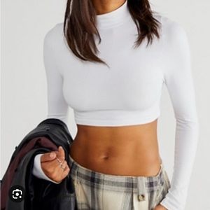 Free People Super Crop Seamless Turtleneck